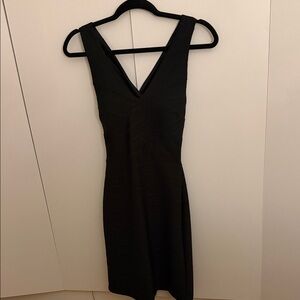 Guess Black V-Neck Mini Dress